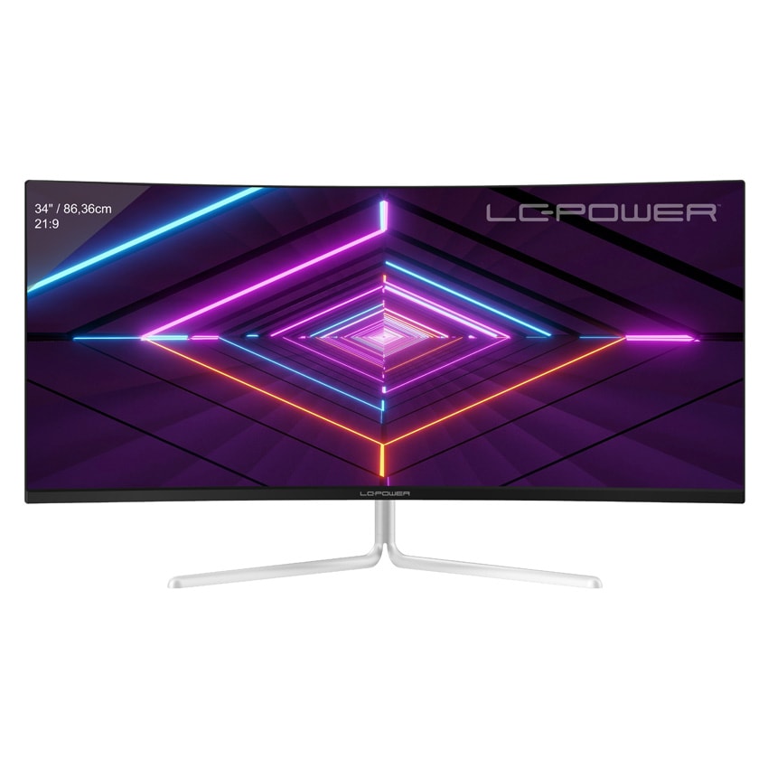 LC-Power LC-M34-UWQHD-100-C-V3 Computerbildschirm 86,4 cm (34") 3440 x 1440 Pixel UltraWide Quad HD LCD Weiß