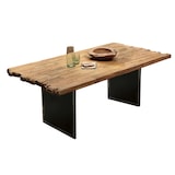 thumbnail of SIT Möbel Teak Esstisch | Plattenstärke 50 mm natur | Gestell Metall schwarz | B 200 x T 100 x H 77 cm | 16094-11 | Serie TOPS & TABLES