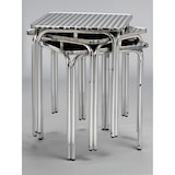thumbnail of garbar RAYA Mesa Cuadrada Interior, Exterior 70x70 Gris Inox