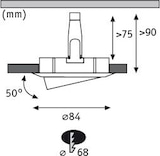 thumbnail of Paulmann Einbauleuchte Nova  schwenkbar  rund 84mm 50° GU10 max. 35W  230V dimmbar  Alu gedreht 93640