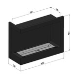 thumbnail of Corner 600 Left SimpleFire eingebauter Bioethanol-Kamin mit Glas