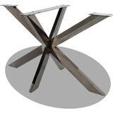thumbnail of DELUKE® Tischgestell Metall KRYT Schwarz glänzend inkl. Schrauben + Bodenschoner Tischbein Tischkufe Tischgestell für Holztisch Esstisch 71x120x68cm