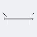 thumbnail of Kit tringle à rideaux extensible 80-125cm Entre-Mur Nickel Mat - Boulet