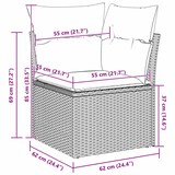 thumbnail of vidaXL Garten-Sofa-Set mit Kissen 7 pcs Hellgrau 297,5 x 132,5 x 85 cm