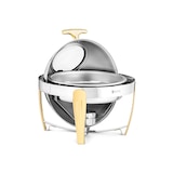 thumbnail of Royal Catering Chafing Dish - Rotondo - Accenti dorati - Coperchio protettivo - 6 L -