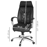 thumbnail of FineBuy XXL Chefsessel Echtleder schwarz Drehstuhl Bürostuhl bis 120KG