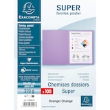 thumbnail of Exacompta - Réf. 330007E - Carton de 500 chemises rigides SUPER 210 g/m2 - dim 24 x 32cm pour A4 - couleur orange