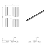 thumbnail of Dataflex Kabelbrücke aufklappbar Alu 180cm silber (31.432)
