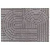 thumbnail of Tapis rectangulaire à poils ras motif contemporain gris 160 x 230 cm - Oviala