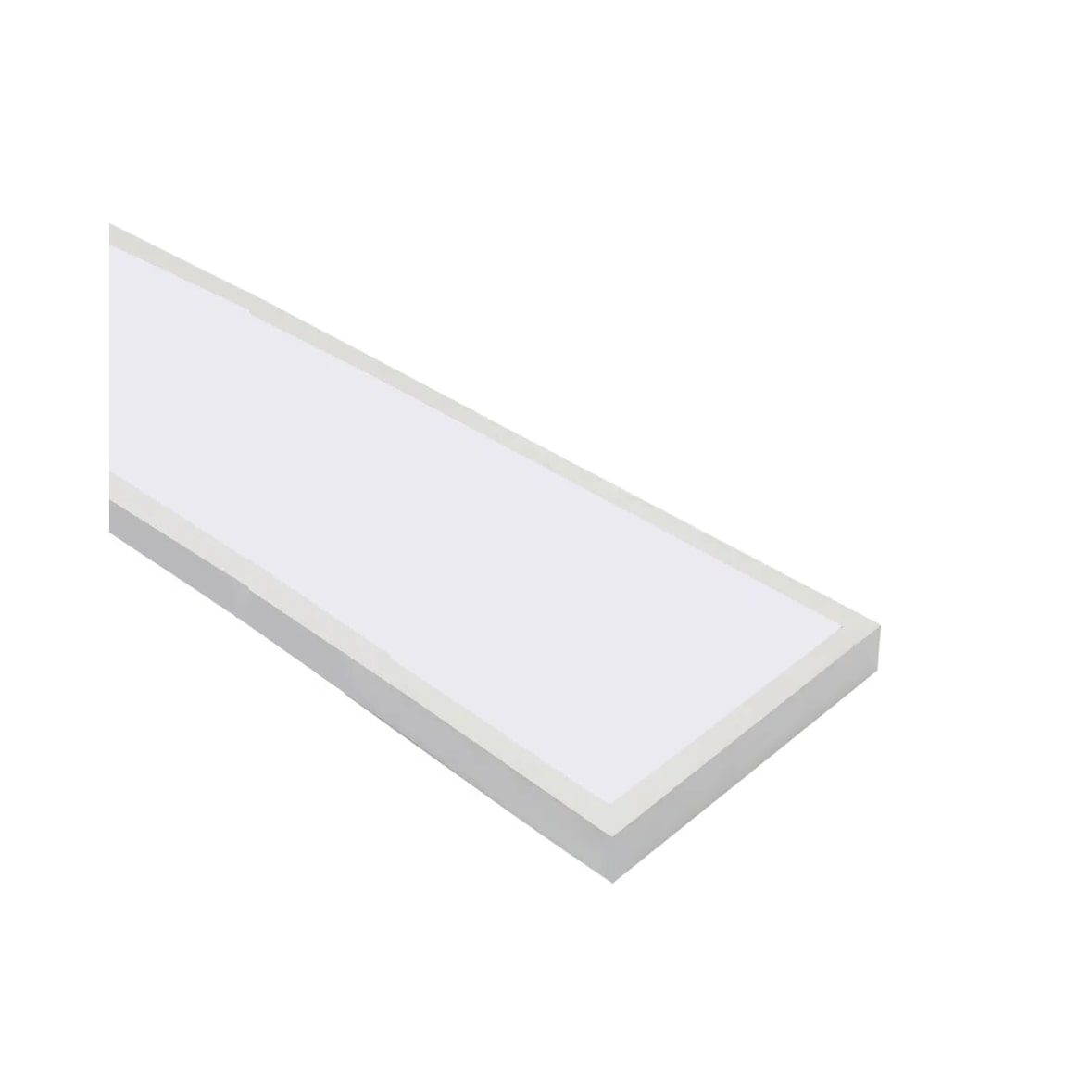 Painel LED com retroiluminação de superfície 120x30 cm, potência 60 W 5000 Lm, branco frio 6000 K, moldura branca, driver incluído