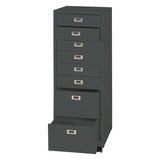 thumbnail of Décoshop26 - Büroschrank mit Schubladen 115 x 40 x 41 cm 8 Schubladen dunkelgrauer Stahl 04_0008264