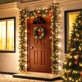 thumbnail of Casaria 2er Set Weihnachtsgirlande 80LEDs geschmückt mit Fernbedienung