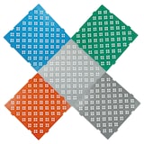 thumbnail of 20 Stück Kunststoff Bodenrost Bodenplatte für Sauna/Garten/Poolbereich 500 x 500 x 25 mm Weiß-Transparent