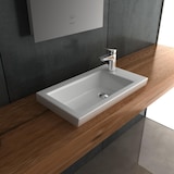 thumbnail of Alpenberger Keramik Waschbecken Wandmontage oder Aufsatz Sanitärkeramik I Waschtisch weiß