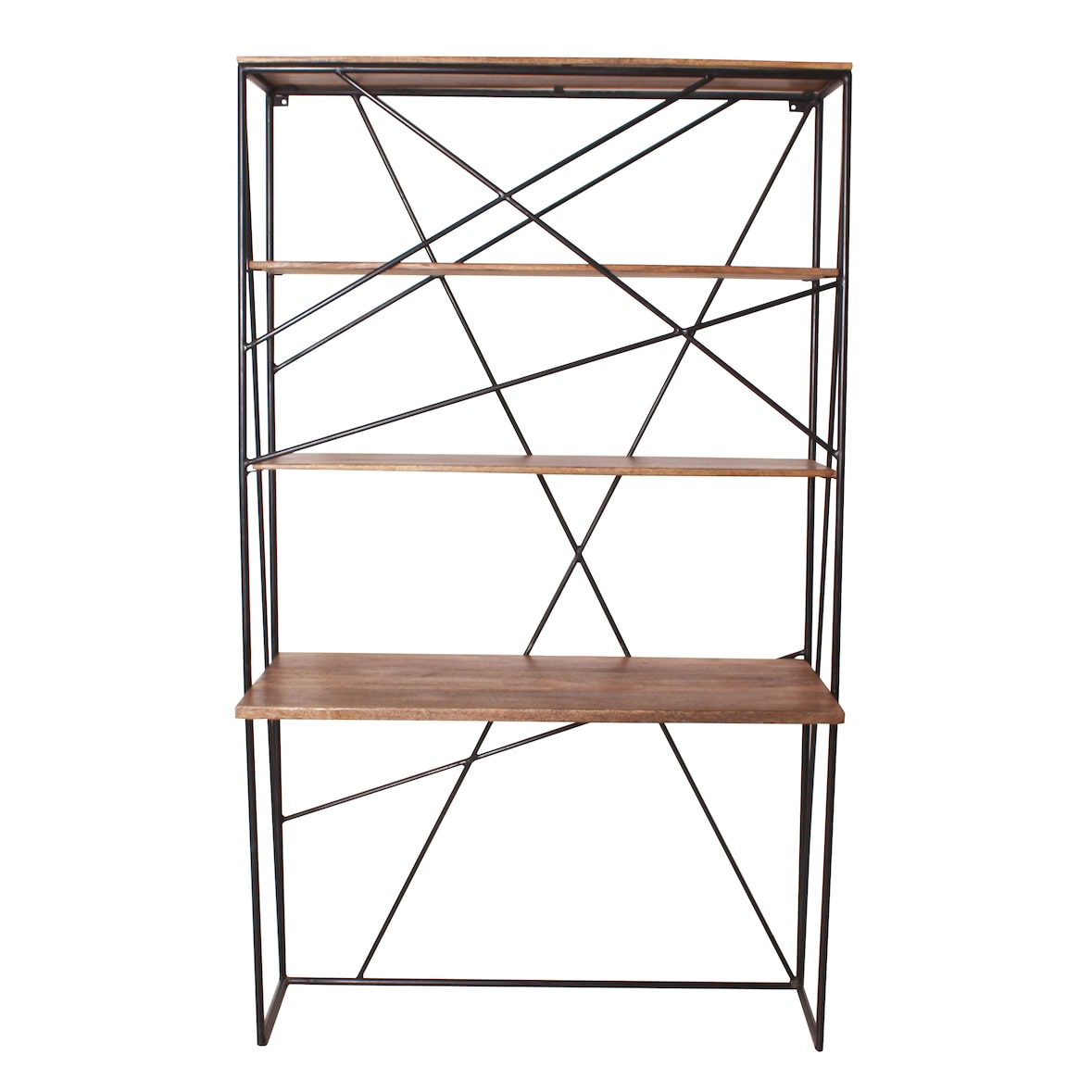 SIT Möbel Secretaris Tom Tailor | 4 verdiepingen | vloeren mangohout | metalen frame, zwart | B 120 x D 60 x H 202 cm | 12896-01 | Serie TOM TAILOR