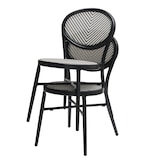 thumbnail of METRO PROFESSIONAL Gastro Stuhl stapelbar Olivara, Aluminium/ Textilen-Bespannung, weiß/schwarz