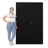 thumbnail of PROREGAL Mega Deal 4x Flügeltürenschrank ELEPHANT Metall Aktenschrank abschließbar 180x120x40cm Stahl 4 Ebenen Stahlschrank Schwarz