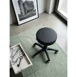 thumbnail of Büro- und Kosmetikhocker mit Leder-Optik, 360° drehbar, höhenverstellbar 44-55 cm, stabil. Schwarz, 50x50x55 cm | Kadima Design