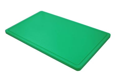 METRO PROFESSIONAL Tabla de corte GN 1/1, polietileno, 53 x 32,5 cm, con ranura para zumo, verde