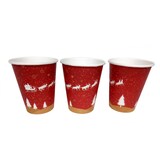 thumbnail of 1000 Glühweinbecher Pappe, Kaffeebecher, Weihnachtsmotiv 225ml 0,2l Füllstrich