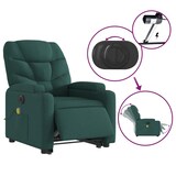 thumbnail of vidaXL Elektrischer Massagesessel mit Aufstehhilfe Dunkelgrün Stoff