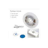 thumbnail of Fita de LED 1m 5V com sensor recarregável USB, luz quente 3000K