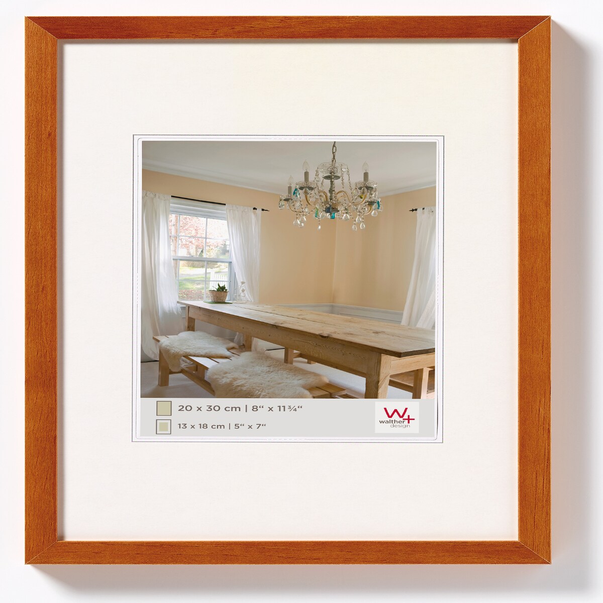 walther + design Peppers Holz Bilderrahmen 30x40 cm BUCHE