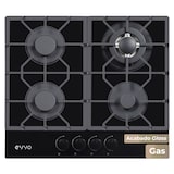 thumbnail of Placa de Gas EVVO V70 Glass, 4 quemadores con Wok, Encimera de cristal templado, Gas Natural/Butano
