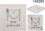 thumbnail of Papier Servietten, Mit Liebe gekocht, ca. 33 x 33 cm, 3-lagig, 20 Stück im Polybeutel