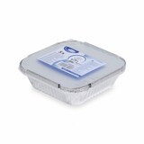 thumbnail of 15x Alu-Servierschale Aluschale Gefrierschale eckig 560ml inkl. Deckel