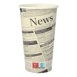 thumbnail of Starpak 50 Trinkbecher, Pappe "To Go" 0,5 l Ø 9 cm · 15 cm "Newsprint" (89191, 50 Stück)