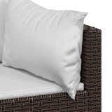 thumbnail of vidaXL Garten-Ecksofas mit Kissen 2 Stk. Braun Poly Rattan