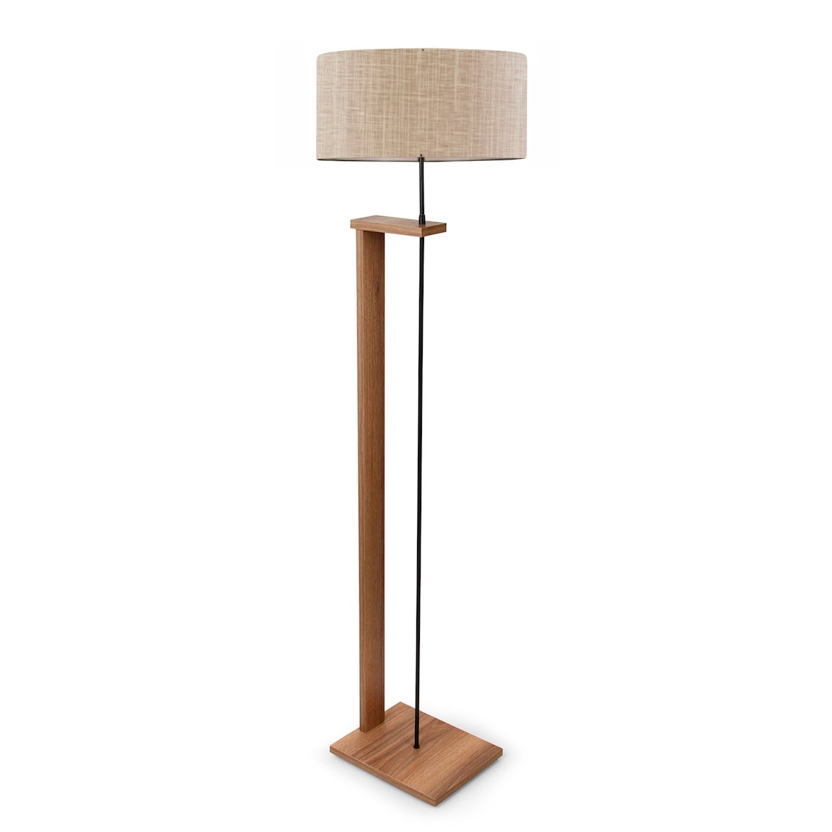 WellHome Lámpara de Pie 150cm en color Marrón claro