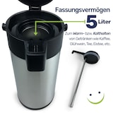 thumbnail of Edelstahl Airport Pumpkanne, 5 Liter- doppelwandig, auslaufsicher