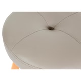 thumbnail of Barhocker Navan, Barstuhl Tresenhocker, Holz Kunstleder drehbar ~ taupe, helle Beine