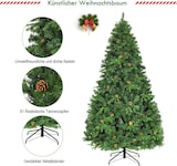 thumbnail of COSTWAY Árvore de Natal artificial 210cm com LED, sistema dobrável e base metálica, decorada, para Natal.
