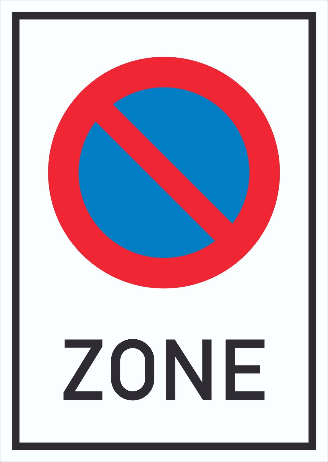 Beginn Eingeschränktes Haltverbot Schild A0 Rückseite selbstklebend