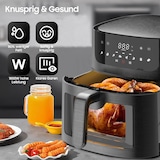 thumbnail of Heißluftfritteuse XXL 9L mit Sichtfenster, Airfeyer mit 8 Programmen, einstellbarer Zeit und Temperatur, spülmaschinengeeignet