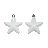thumbnail of Christbaumschmuck Weihnachtsbaumschmuck Sterne bruchfest weiß 6St.