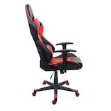 thumbnail of Bureaustoel HWC-F84, bureaustoel gaming stoel executive draaistoel, kunstleer ~ zwart/rood
