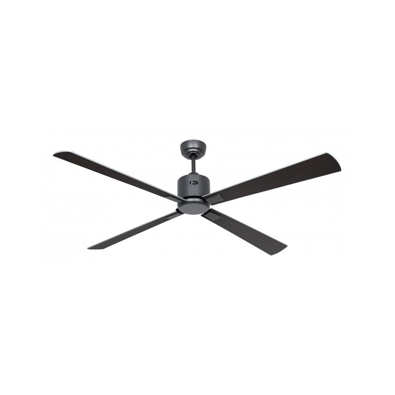 CasaFan ECO NEO III 152 BG-WN/SI WIFI plafondventilator, basaltgrijze motor/omkeerbare zilveren en wengé bladen