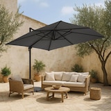 thumbnail of Vrijhangende parasol 3×4 m kantelbaar, draaibaar van antracietgrijs aluminium