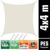 thumbnail of UPF50+ Sonnensegel 4x4 Polyester Quadratisch Wasserabweisend Garten Balkon Beige