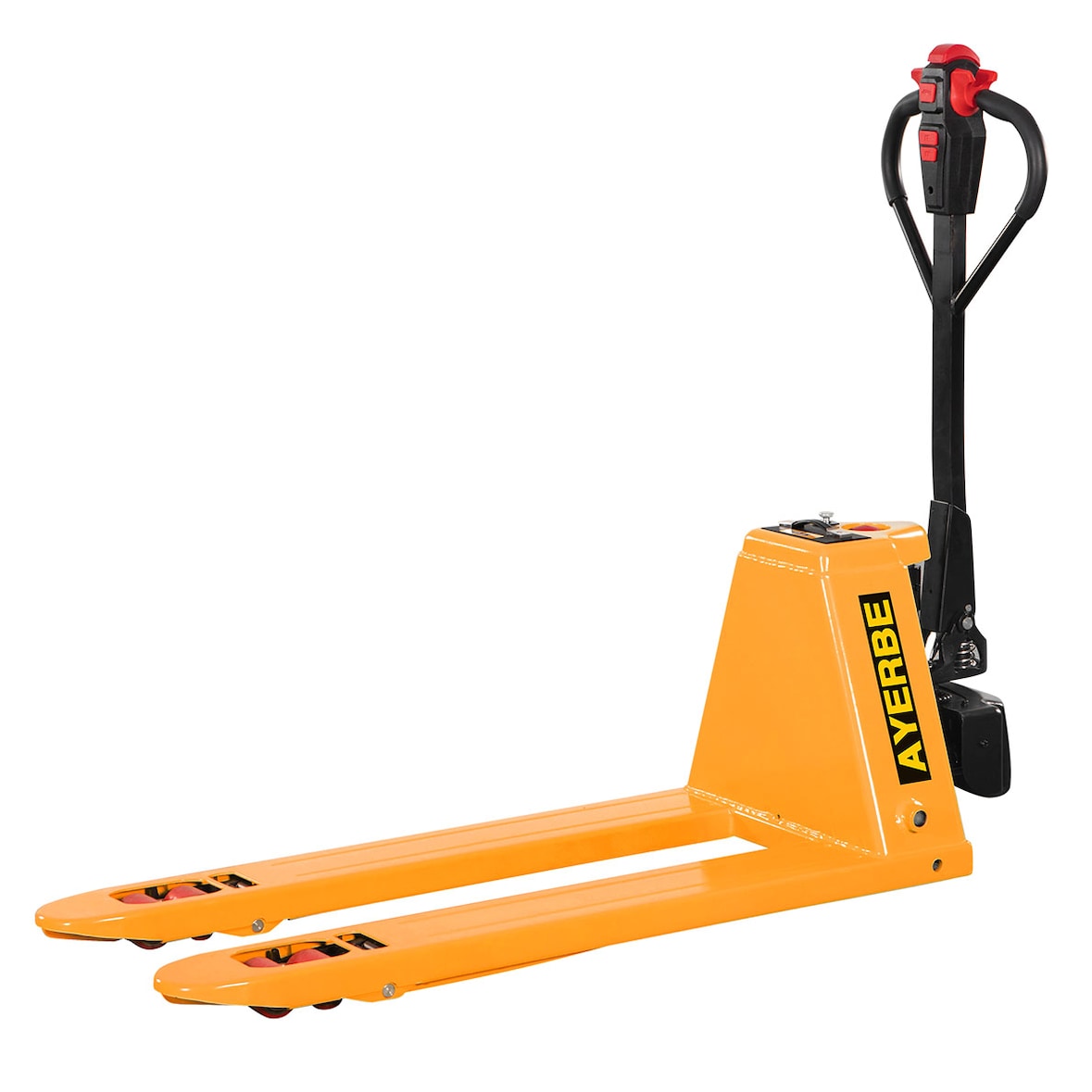 Transpaleta Eléctrica 2000 kg con Ruedas PU 48V Batería 10Ah Silenciosa para Suelos Epoxi CE