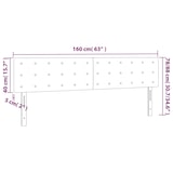 thumbnail of vidaXL LED Kopfteil Schwarz 160x5x78/88 cm Samt