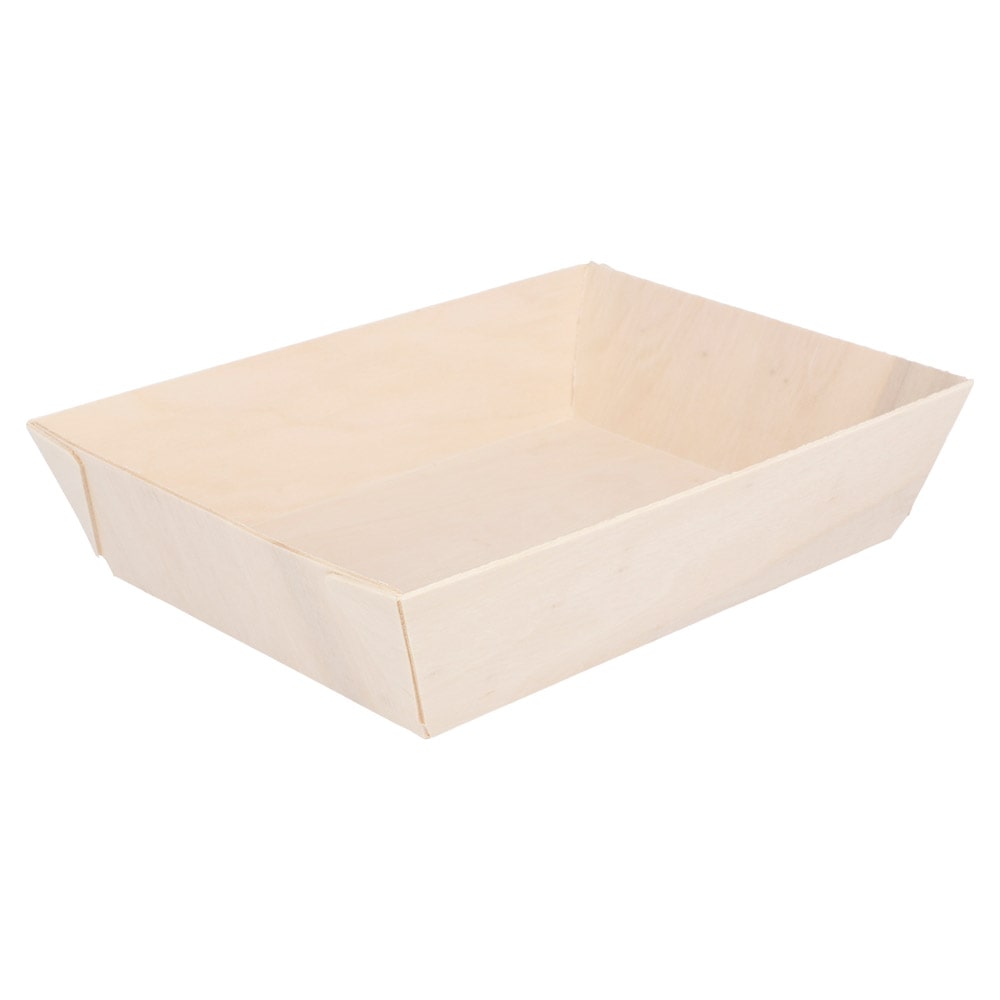 Barquillas Comida  18X13X4 Cm Natural Madera (50 unidades)
