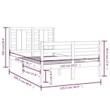 thumbnail of vidaXL Massivholzbett ohne Matratze Weiß 120x200 cm Kiefernholz