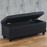 thumbnail of Opbergkist Kriens, zitbank, kunstleer, 45x114x45cm ~ zwart mat
