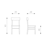 thumbnail of Brera - Silla de madera turquesa 2 piezas