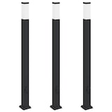 thumbnail of vidaXL Pollerleuchten mit Steckdose 3 Stk. 110 cm Schwarz IP44
